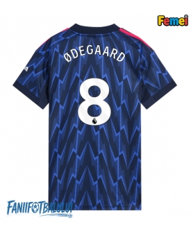 Arsenal Martin Odegaard #8 Tricou Fotbal Replică 2025-26 Femei Deplasare